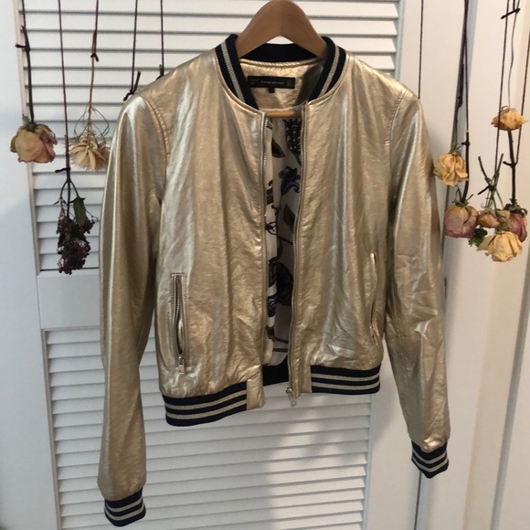 Zara Jackets & Blazers - Zara gold jacket